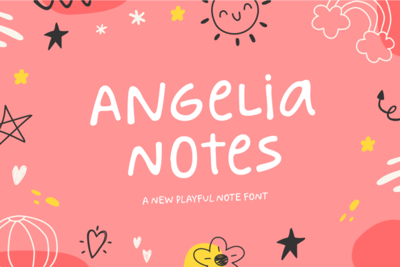Angelia Notes: A Playful Handwritten Display Font for Makers