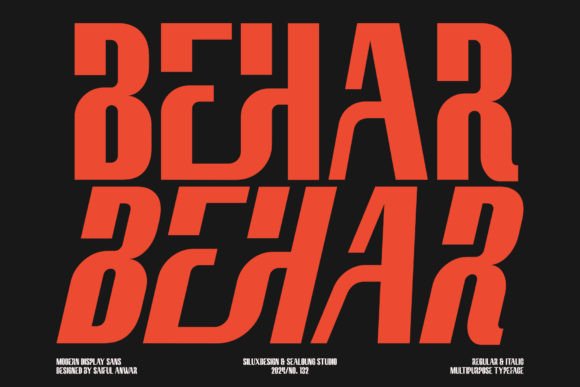 Behar: A Modern Display Sans Font for Sophisticated Web Design