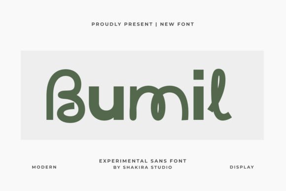 Bumil: The Experimental Sans Serif Font for Modern Crafters