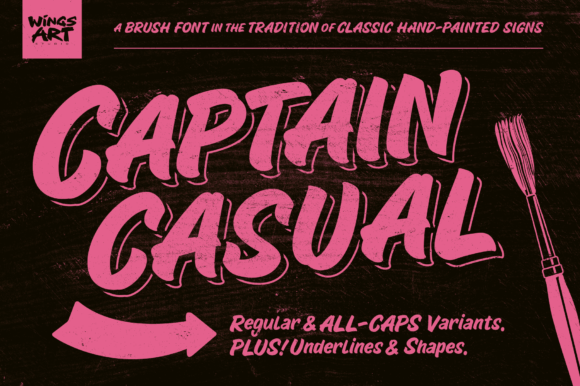 Captain Casual: The Perfect Brush Font for Handmade Crafts and Signs