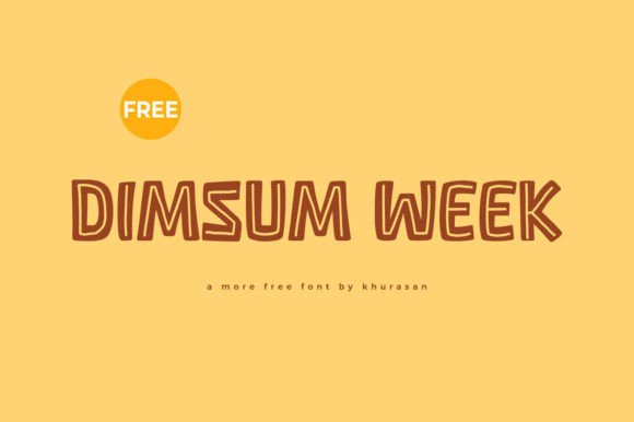 Dimsum Week: The Modern Display Font for Cute Branding Projects