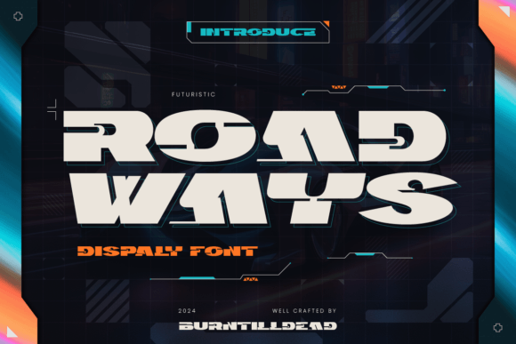 Roadways: A Modern Display Font for Creative Crafters