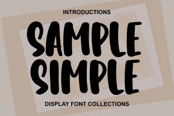 Sample Simple: A Sweet Display Font for Handmade Creators