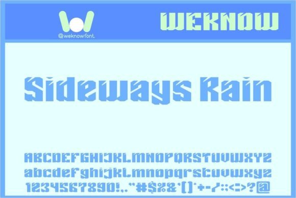 Sideways Rain: A Futuristic Display Typeface for Modern Editorial Design