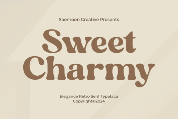 Sweet Charmy: A Retro Serif Display Font for Refined Branding