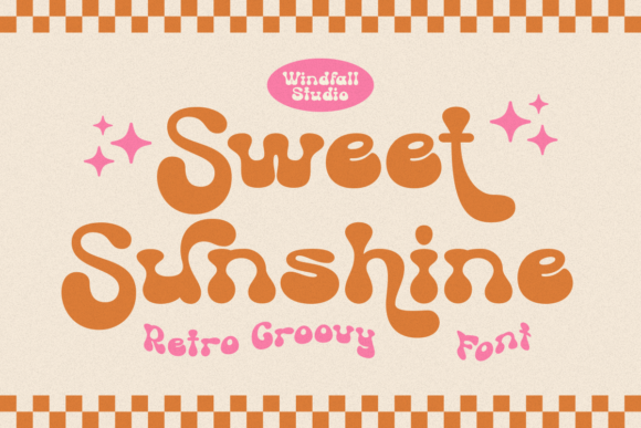 Sweet Sunshine: A Retro Groovy Display Font for Joyful Branding
