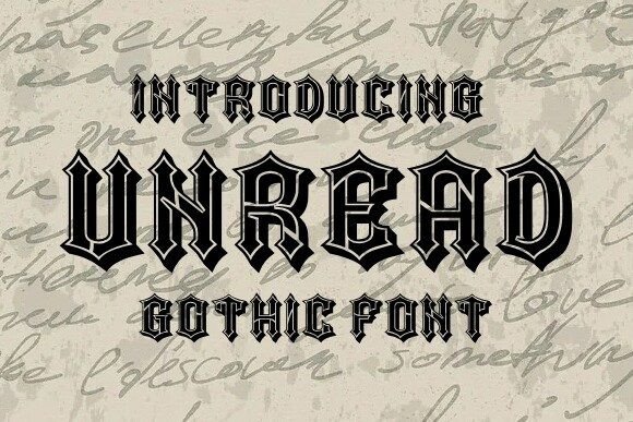 Unread: The Modern Gothic Typeface for Scroll-Stopping Designs